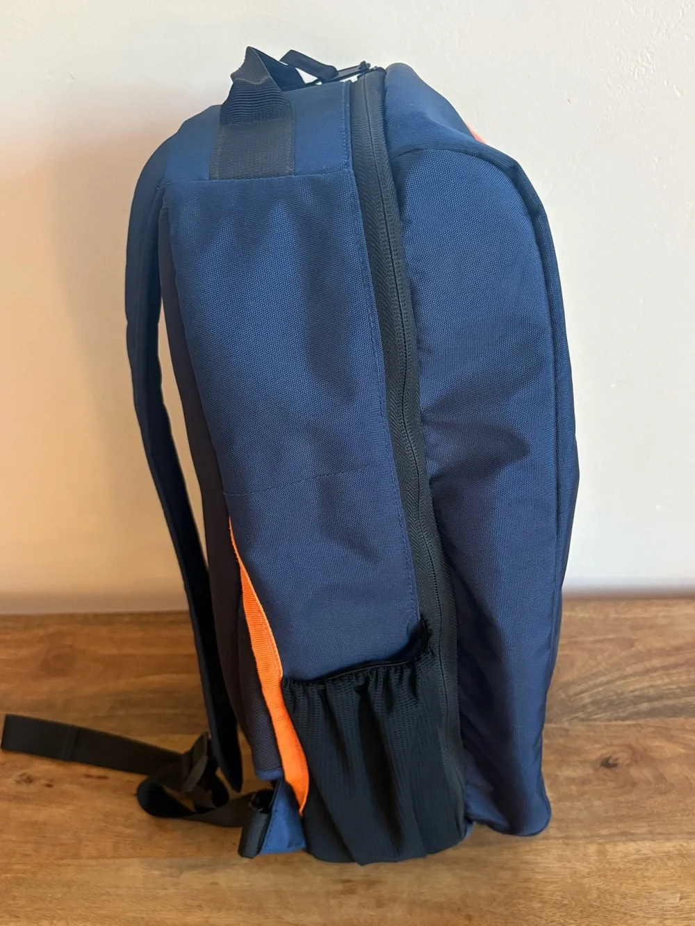 MiniMeis Shoulder Carrier Backpack Travel Storage Bag Navy Orange